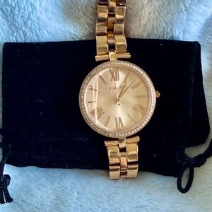 Michael Kors Gold Women's Watch with Crystal Accents